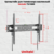 Кронштейн для телевизора на стену наклонный с диагональю от 60"-100" UniTeki TM1609,черный